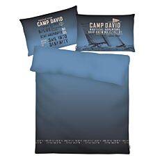 Parure de lit Camp David avec imprimé lettrage