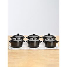 Mini-Bräter 6er Set – schwarz