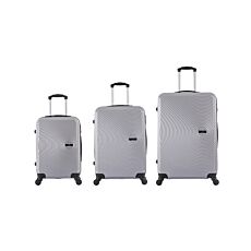 Lot de 3 valises Travel Expedition Ibiza métallique