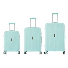 Lot de 3 valises Travel Expedition Monaco bleu clair