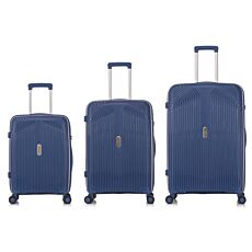 Lot de 3 valises Travel Expedition Monaco bleu