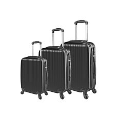 Lot de 3 valises Lugano noir