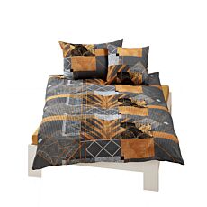 Linge de lit élégant avec motif de feuilles