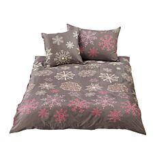Linge de lit avec flocons de neige de différentes formes