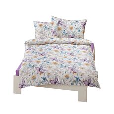 Linge de lit avec imprimé de fleurs