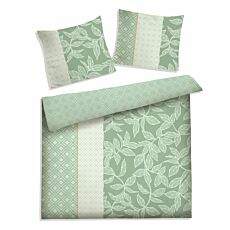 Parure de lit avec feuilles et motifs graphiques
