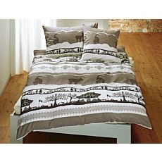 Linge de lit avec motif alpestre – Taie d'oreiller – 50x70 cm