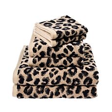 Linges éponge à motif léopard