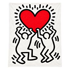 Couverture polaire Keith Haring Love
