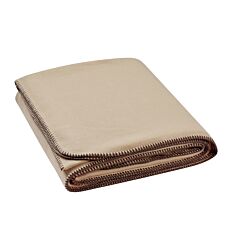 Couverture douillette en fibre polaire avec bordure