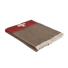 Couverture militaire ornée de franges