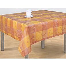 Nappe plastique, en vinyle orange-rouge