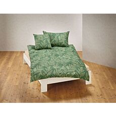 Linge de lit couvert d'un motif de feuilles