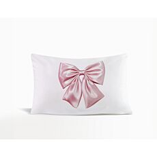 Kissenbezug mit dekorativer Schleife