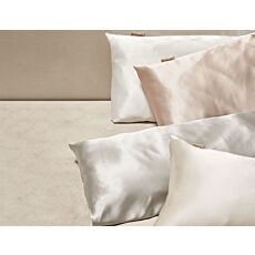 Vielit Housse Coussin 65x65, Beige Taie Oreiller Satin 65x65 Lot