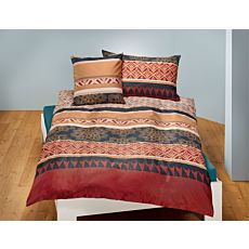 Linge de lit orné d'un gai mélange de motifs