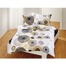 Linge de lit avec motif artistique de cercles