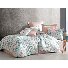 Bettwäsche mit buntem Farbklecksmuster