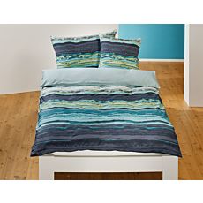 Bettwäsche mit marmoriertem Wellenmuster