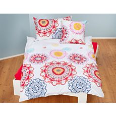 Bettwäsche mit bunten Mandala-Mustern