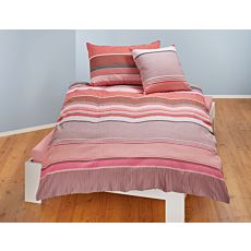 Linge de lit en seersucker de couleur orange