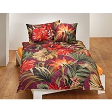 Linge de lit avec un motif moderne de fleurs et de feuilles