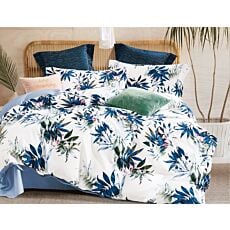 Linge de lit avec un motif de feuilles coloré