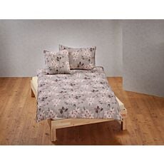 Linge de lit avec un bel imprimé floral sur lin