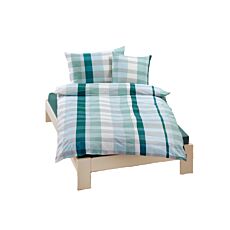 Linge de lit à carreaux et rayures
