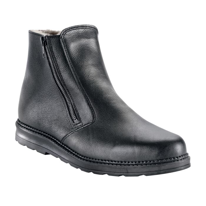 Winterstiefel aus echtem Leder mit Lammfellfutter main product photo