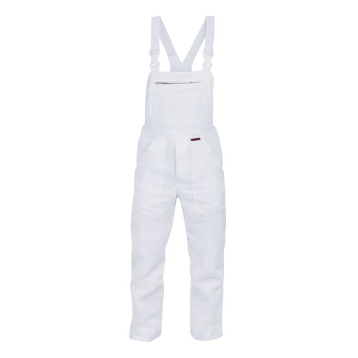 Arbeits-Latzhose aus Baumwolle weiss