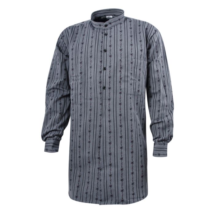 Image of Edelweisshemd für Herren ohne Kragen, anthrazit, 37/38 bei Lehner Versand Schweiz