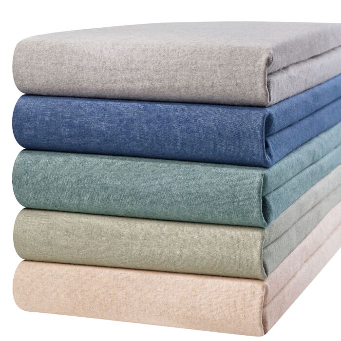 Drap-housse en flanelle fine avec effet chiné