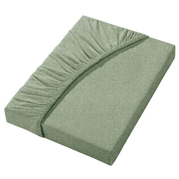Drap-housse en flanelle fine avec effet chiné