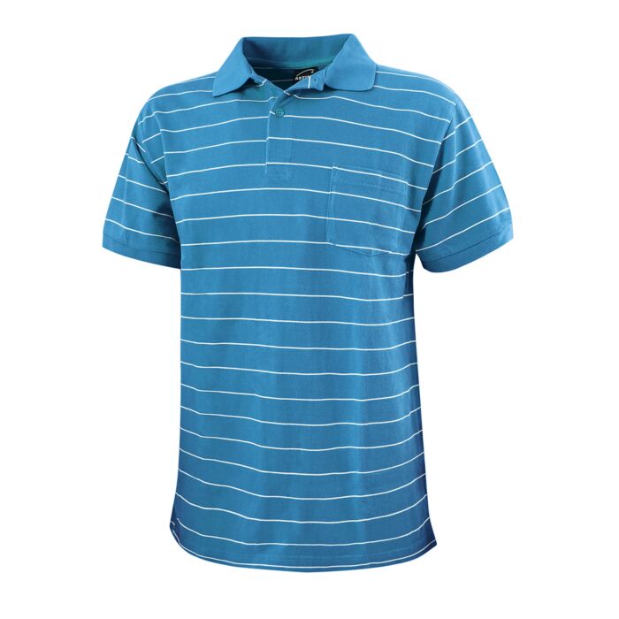 Polo piqué hommes avec poche de poitrine