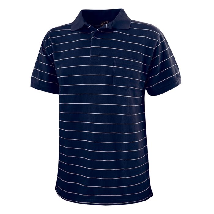 Polo piqué hommes avec poche de poitrine