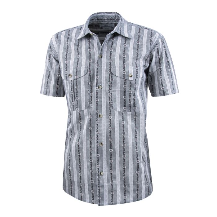 Image of Edelweiss-Hemd kurzarm für Herren, anthrazit bei Lehner Versand Schweiz