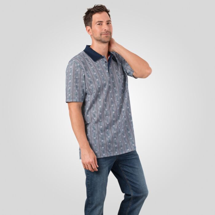 ISA Herren Poloshirt Edelweiss