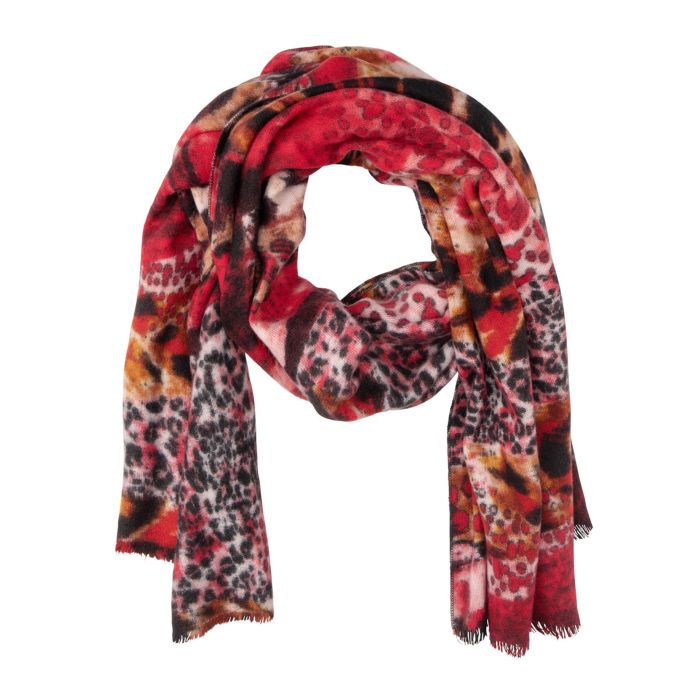 Image of Langschal mit Animalprint, rot bei Lehner Versand Schweiz