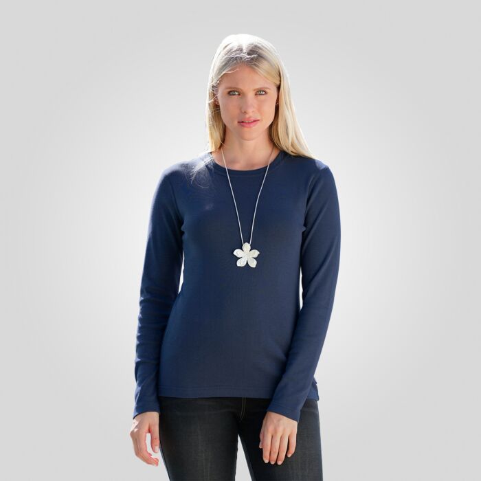 Rundhals-Shirt langarm