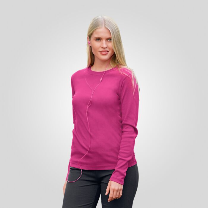 Rundhals-Shirt langarm