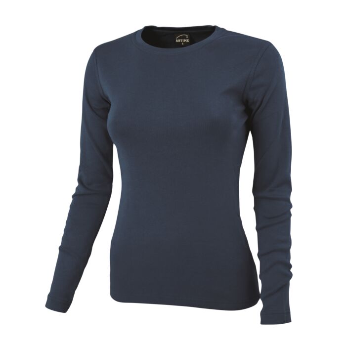 Rundhals-Shirt langarm