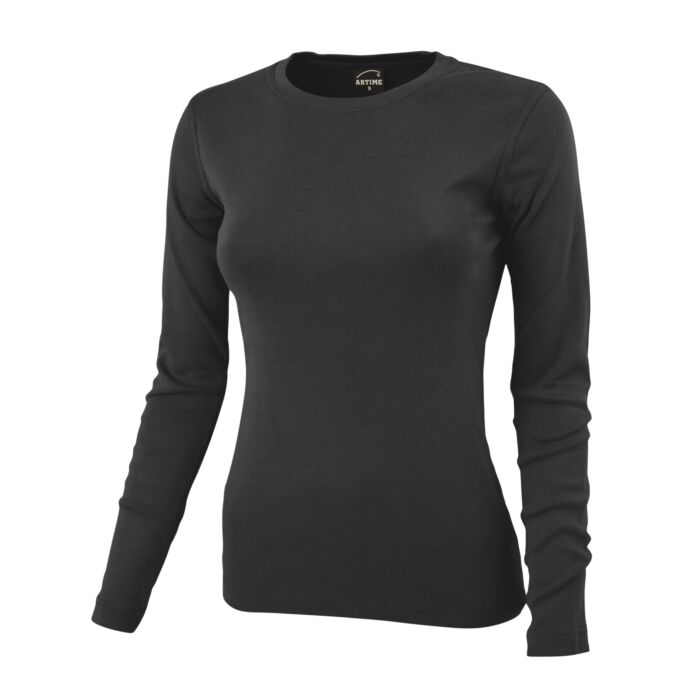 Rundhals-Shirt langarm