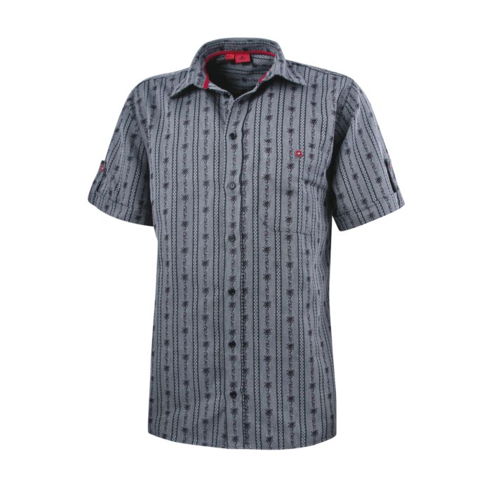 Hemd mit Edelweiss-Muster kurzarm