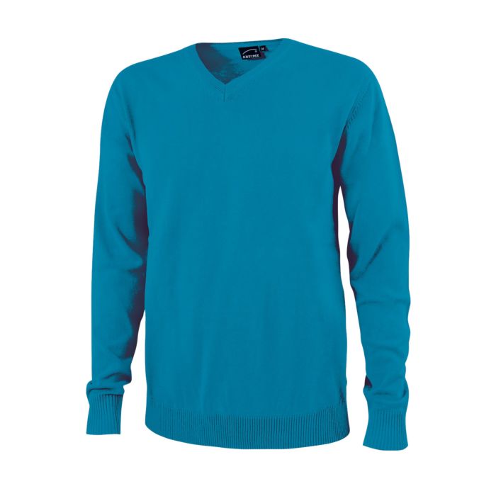 Image of Artime V-Neck-Pullover, petrol, XL bei Lehner Versand Schweiz