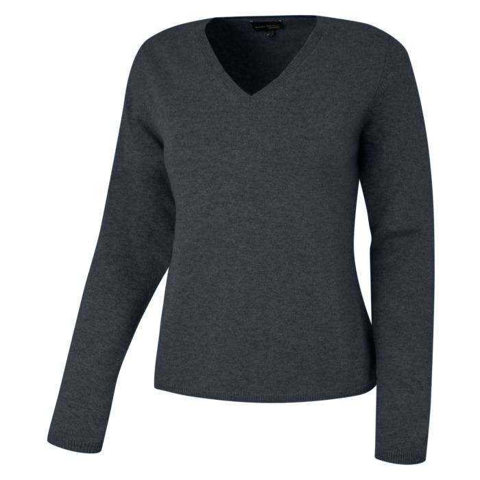 Image of Enrico Rosselli Damen Cashmere Pullover mit V-Ausschnitt, anthrazit, XXL bei Lehner Versand Schweiz