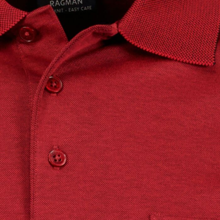 Polo Ragman uni à manches longues pour hommes