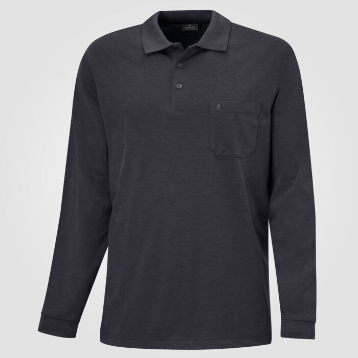 Polo Ragman uni à manches longues pour hommes
