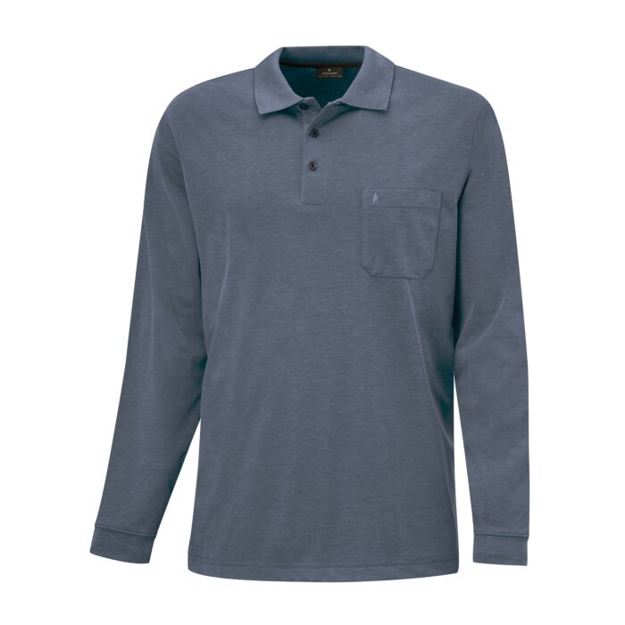 Polo Ragman uni à manches longues pour hommes