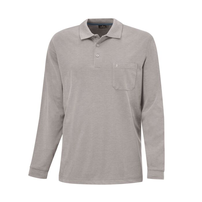 Polo Ragman uni à manches longues pour hommes
